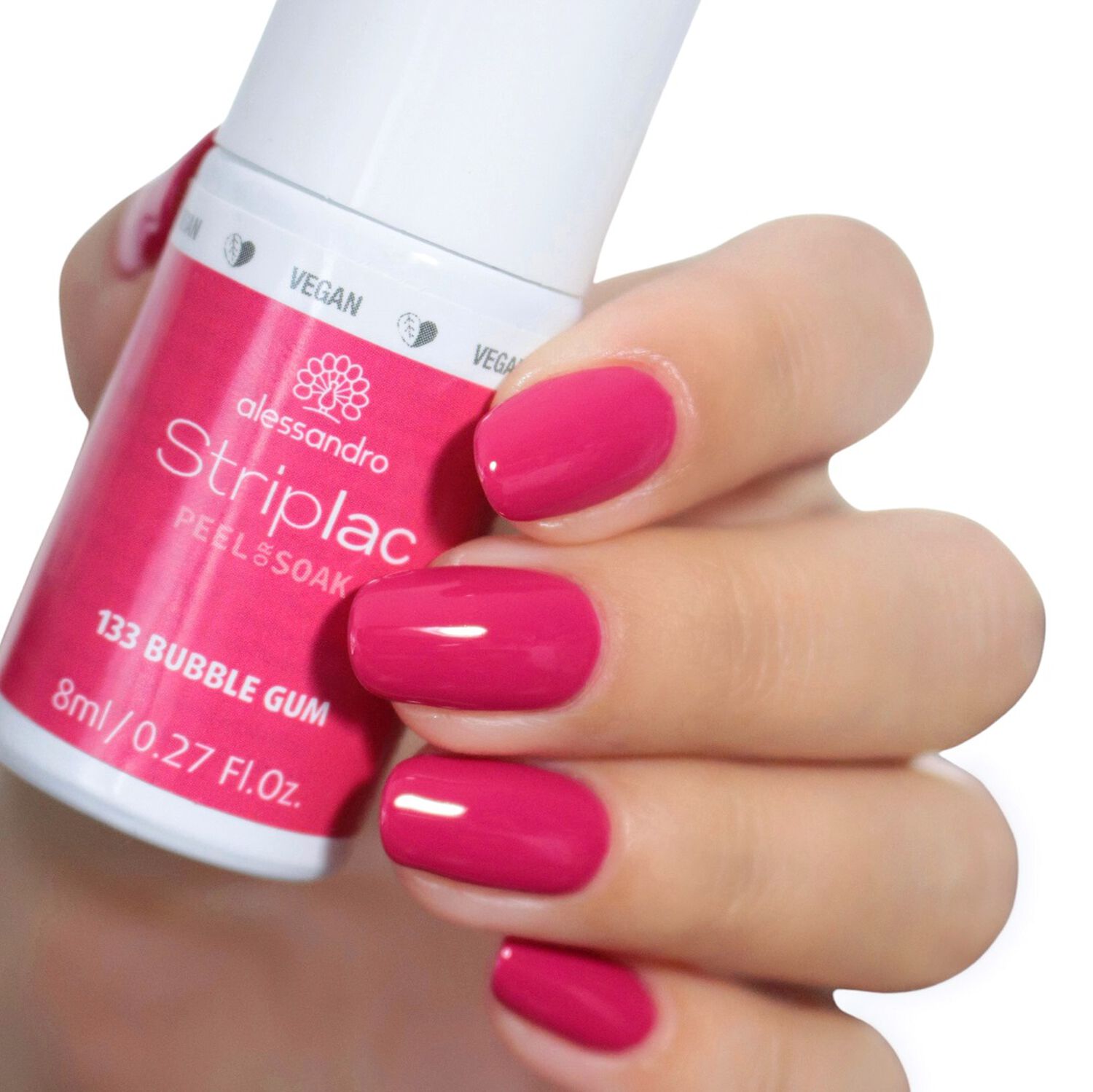 Alessandro Striplac Peel or Soak Vernis Semi-permanent - 133 Bubble Gum