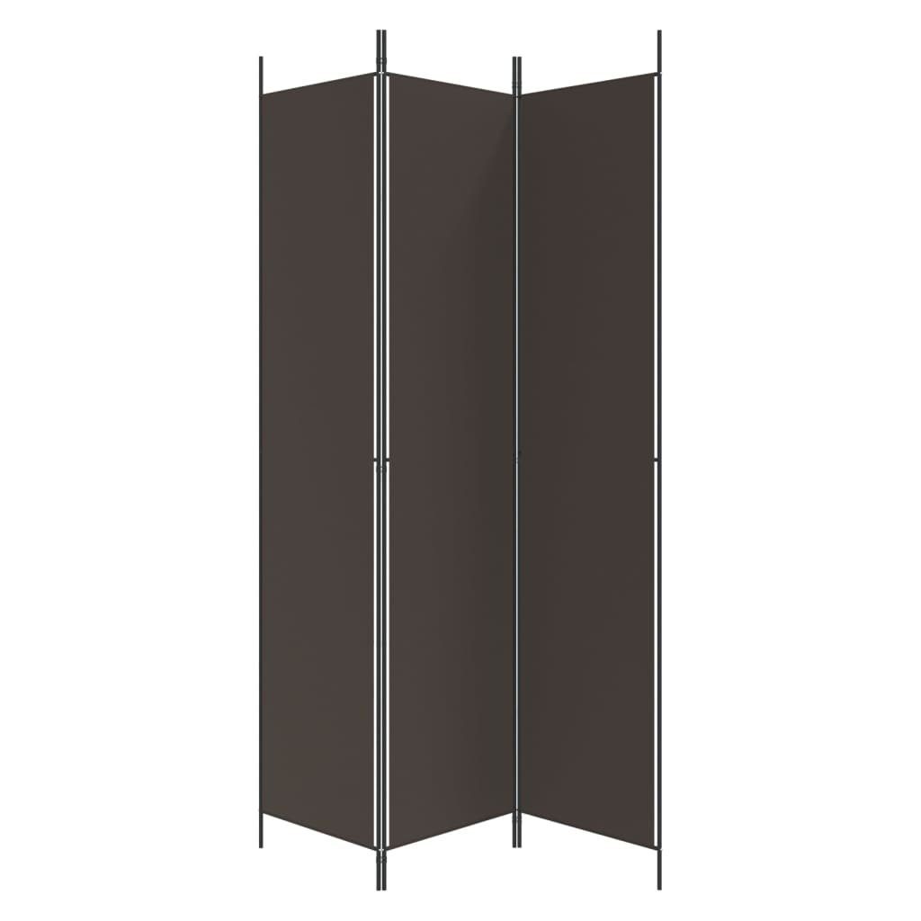 vidaXL Raumteiler 3-tlg. Paravent Braun 150x220 cm Stoff, 1-tlg.