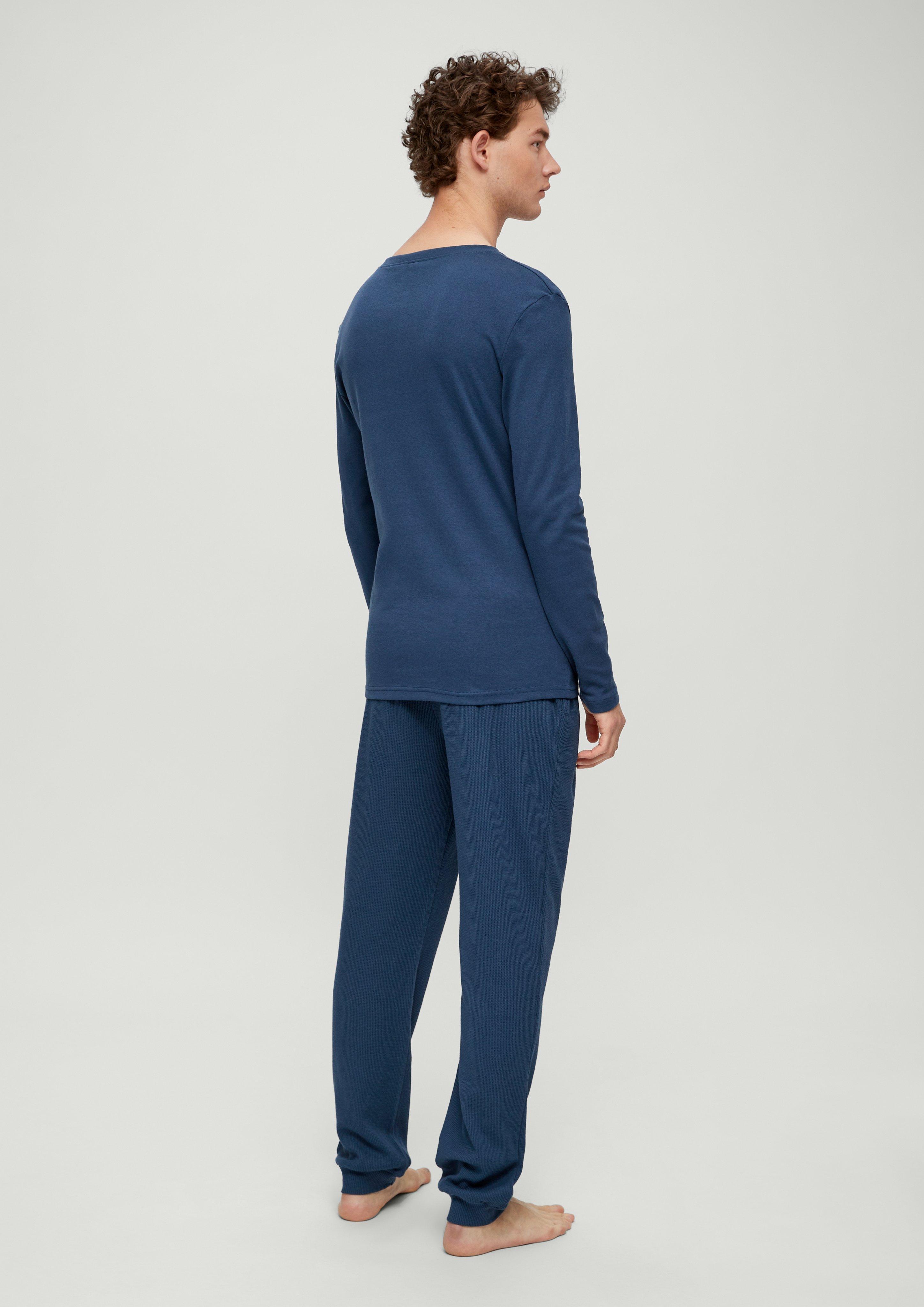 Pyjamahose mit Waffelpiqué-Struktur  6008407-5700