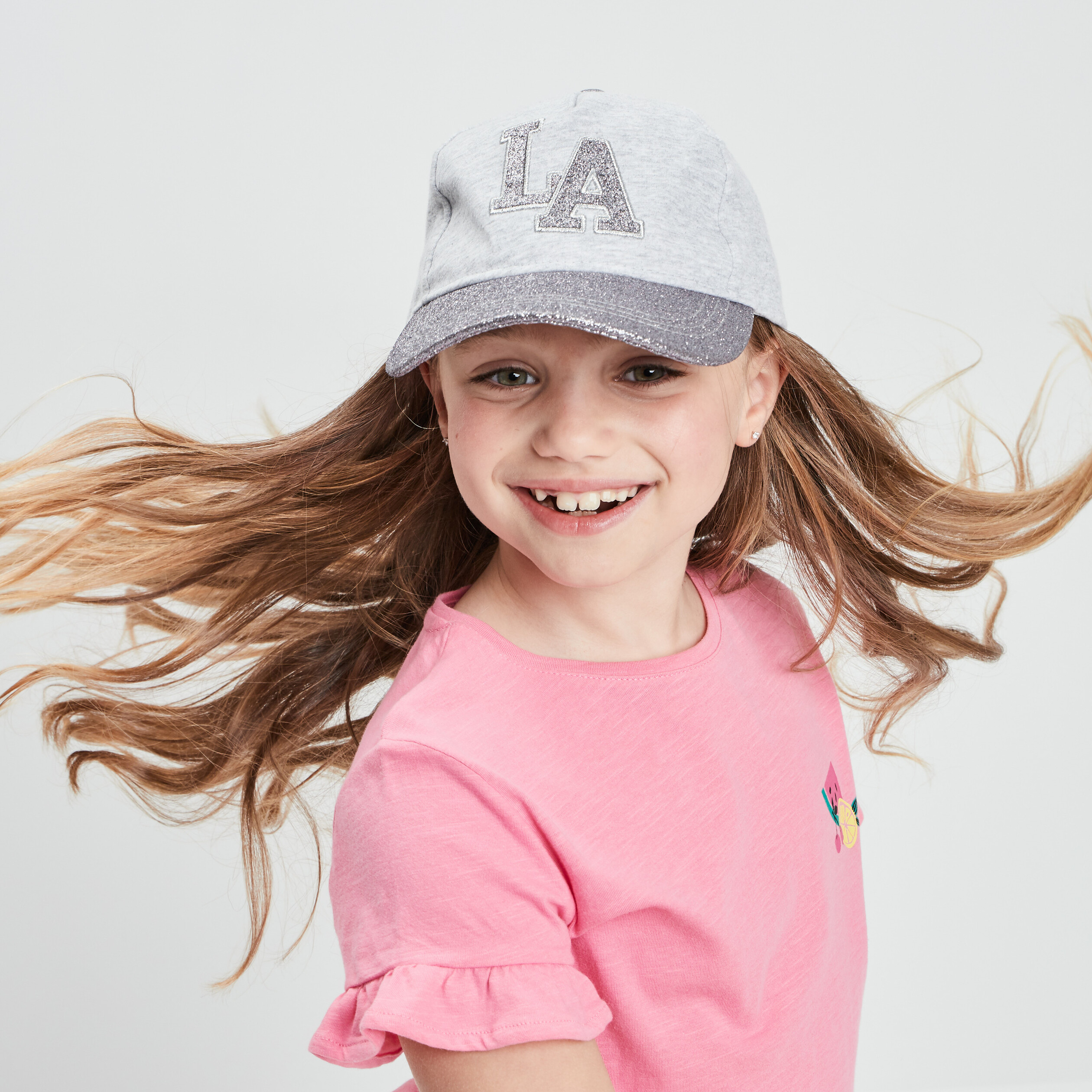 Casquette à paillettes gris fille | La Halle