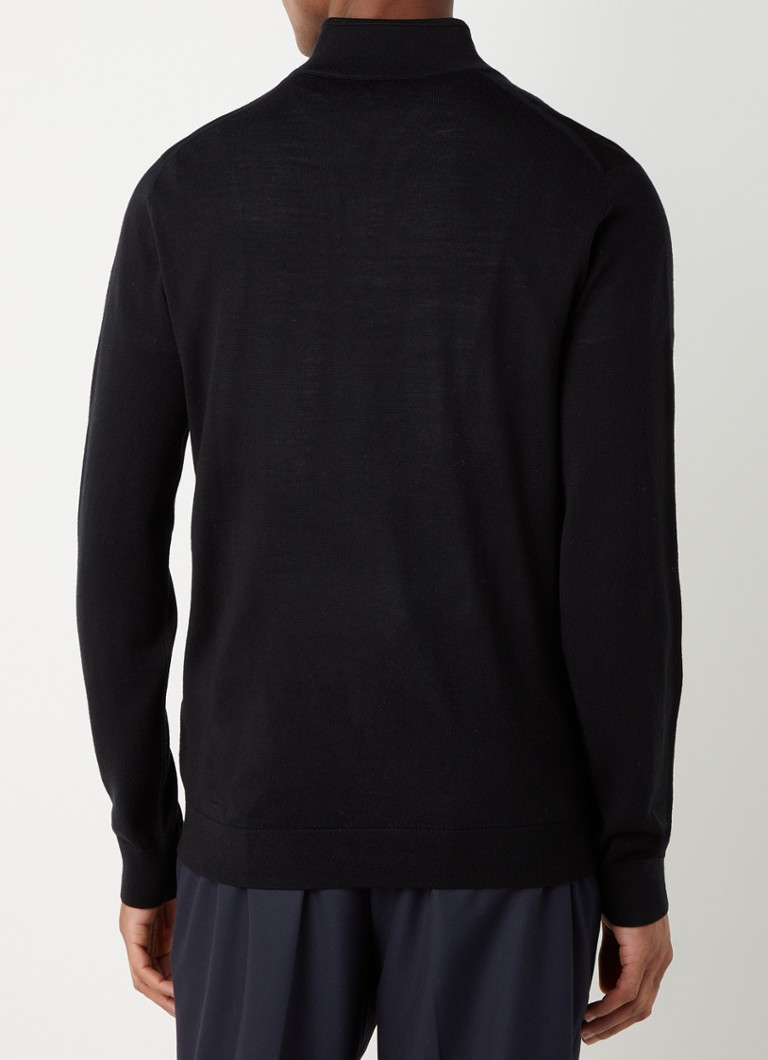 Reiss Blackhall fine-knit wool pullover with half zip