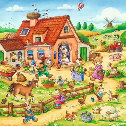 Kinderpuzzle ab 5 Jahren - Ferien auf dem Land - 49 Teile