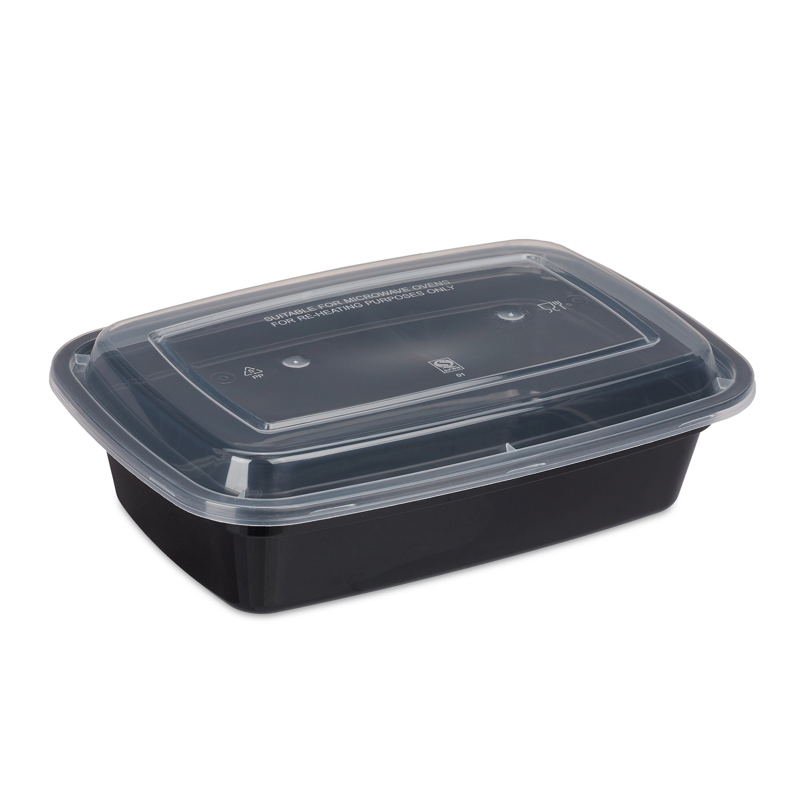 relaxdays Lunchbox 10er Set Meal Prep Boxen 1 Fach, Kunststoff