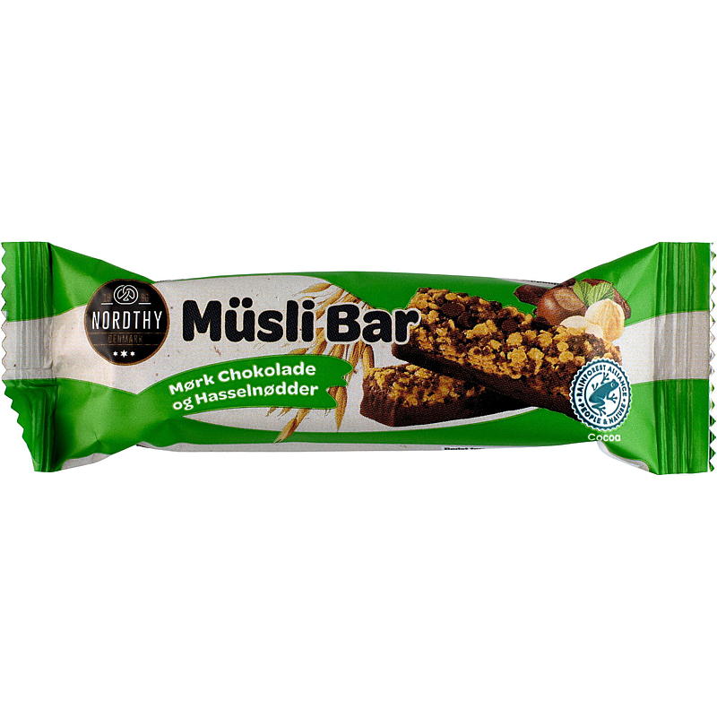 Müslibar 6-pk Hasselnøtter &mørk sjokolade
