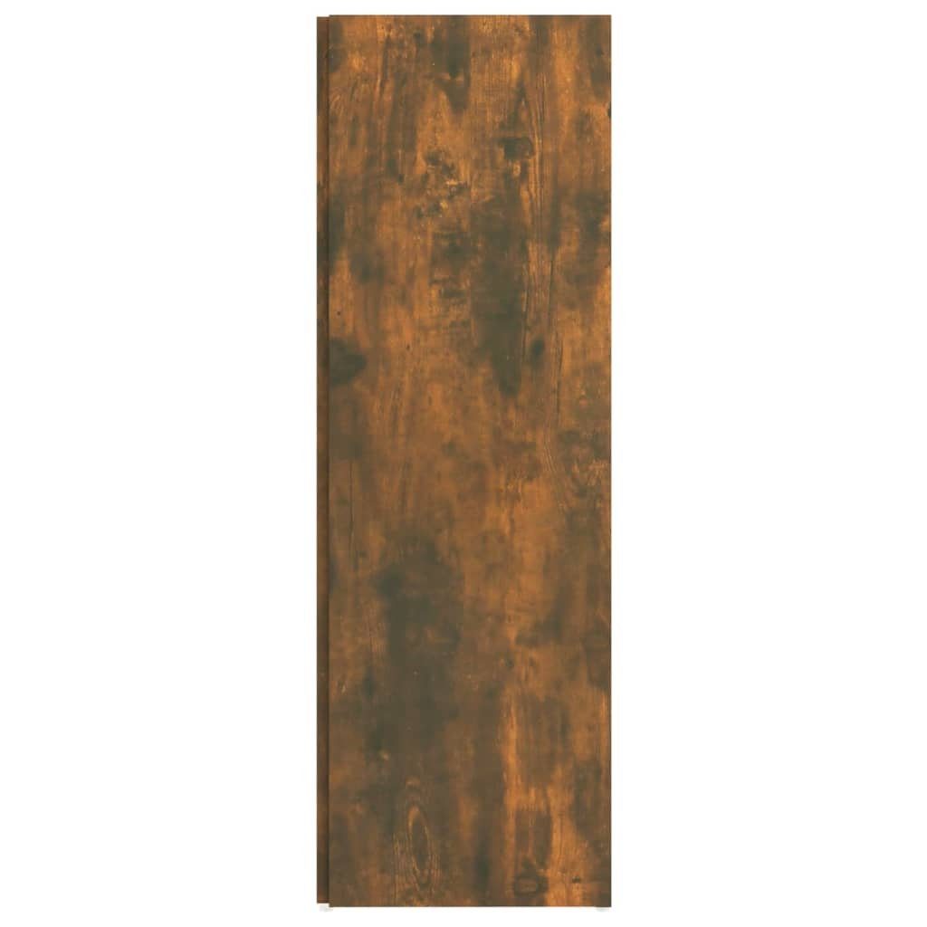 vidaXL Fächerschrank Eckregal Räuchereiche 33x33x100 cm Holzwerkstoff (1-St)