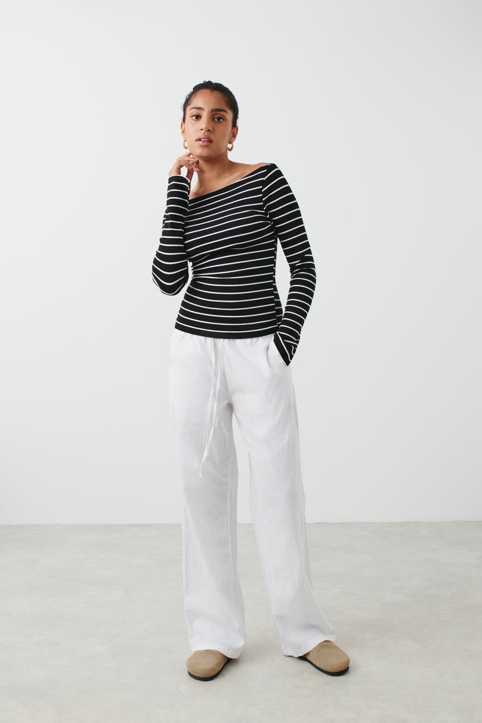 Soft boatneck top