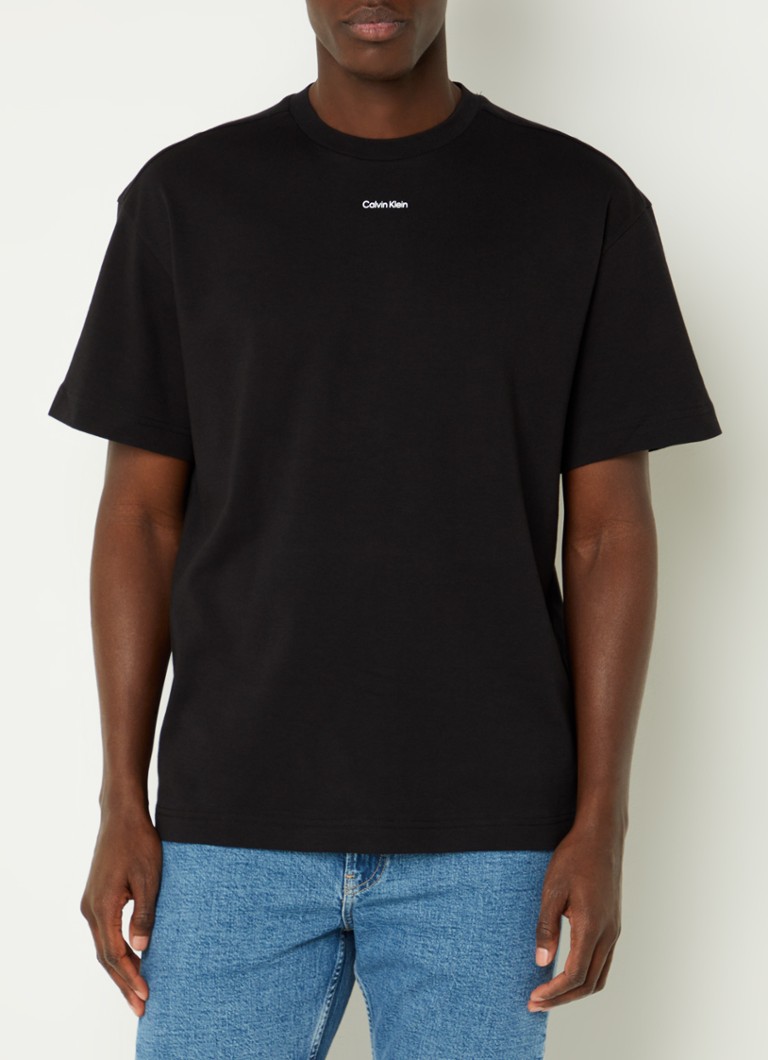 Tricou elastic cu logo Calvin Klein