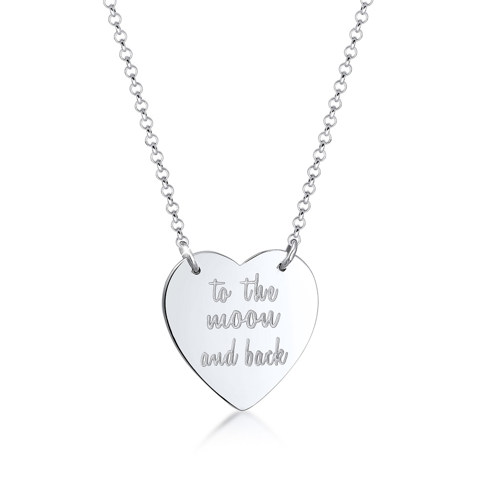 Elli Elli Collier Femme Pendentif Coeur en Argent Sterling 925 Bijoux
