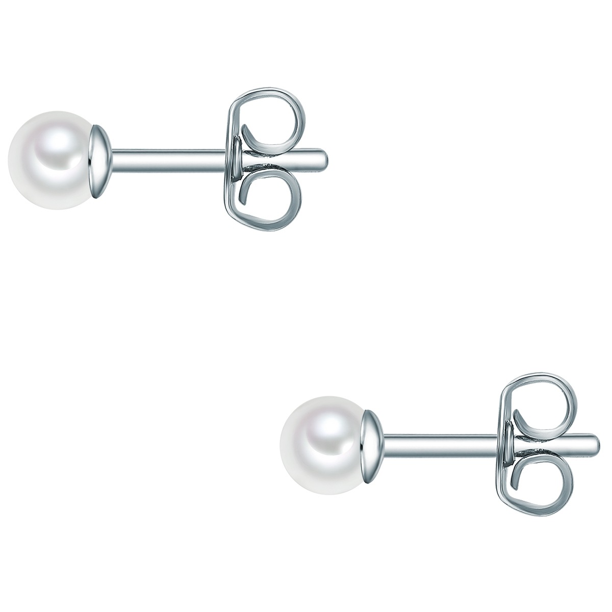 Ohrstecker Sterling Silber Süßwasser-Zuchtperle in Silber