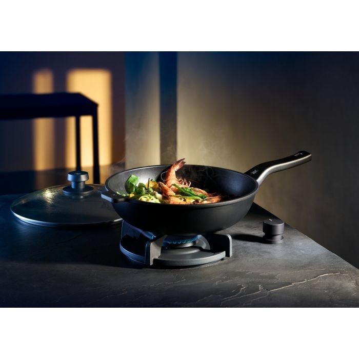 PermaDur Premium Wok mit Glasdeckel, 30 cm