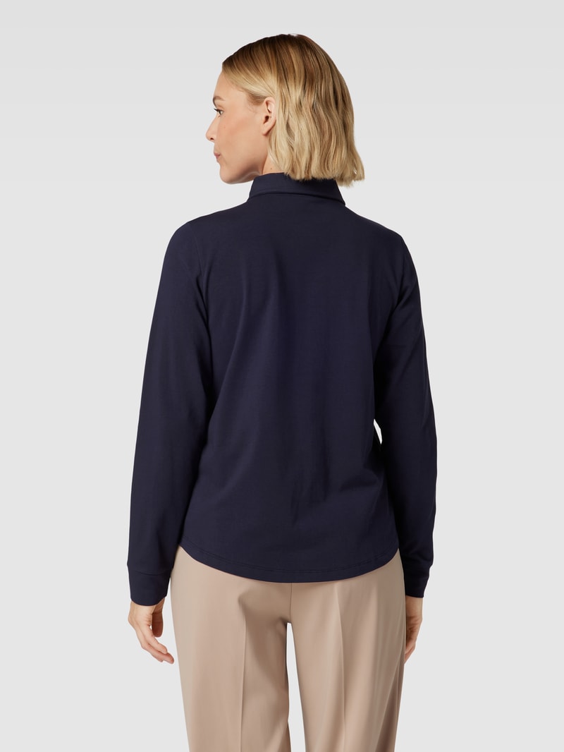 Hemdbluse mit Allover-Muster in marineblau