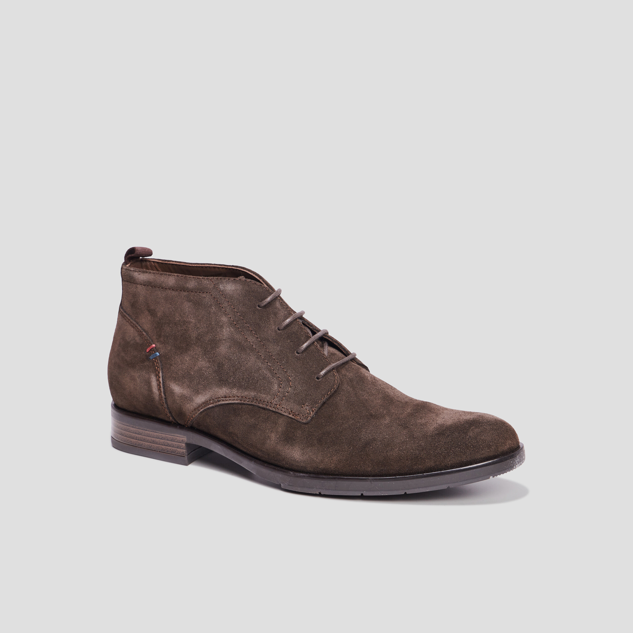 Bottines à lacets en cuir Brouy marron homme | La Halle