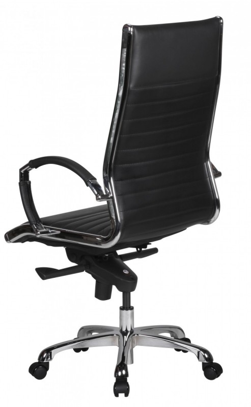 Amstyle Chefsessel Leder schwarz - Bürostuhl 5-Punkt Multiblock-Mechanik