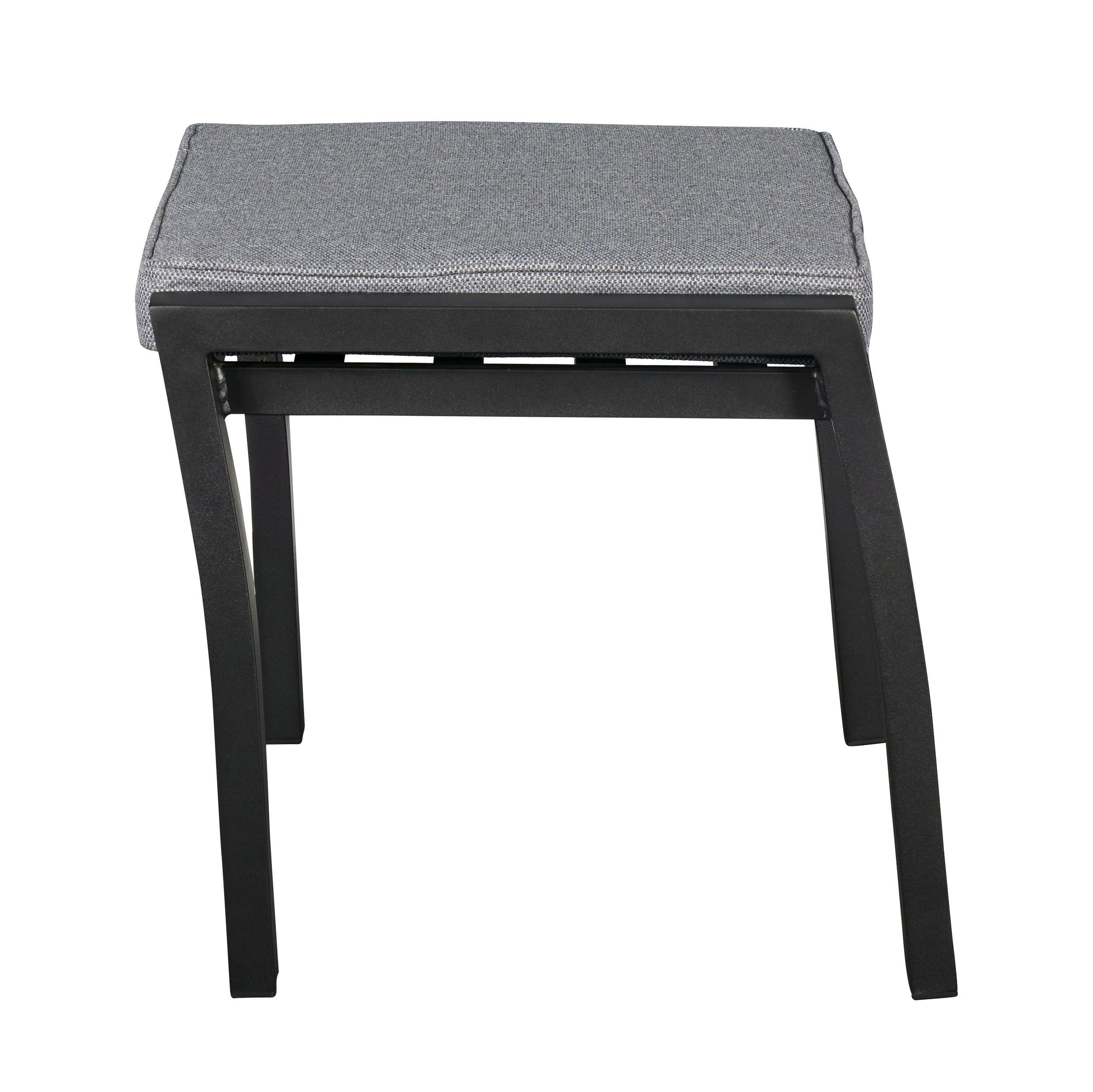 LC Garden Gartenlounge-Hocker LC Garden Sondrino Hocker schwarz Fußbank