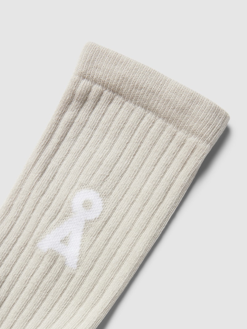 Socken mit Label-Detail Modell 'SAAMU' in offwhite