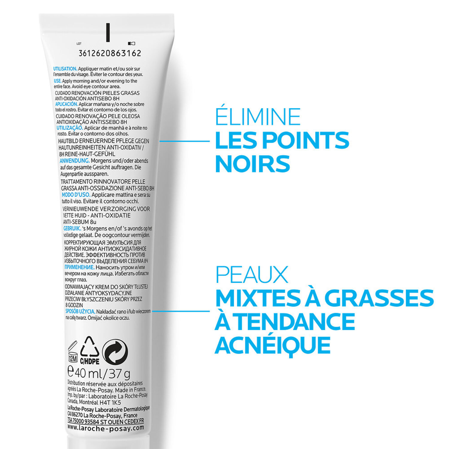 la roche-posay Effaclar K + Soin Rénovation 40 ml