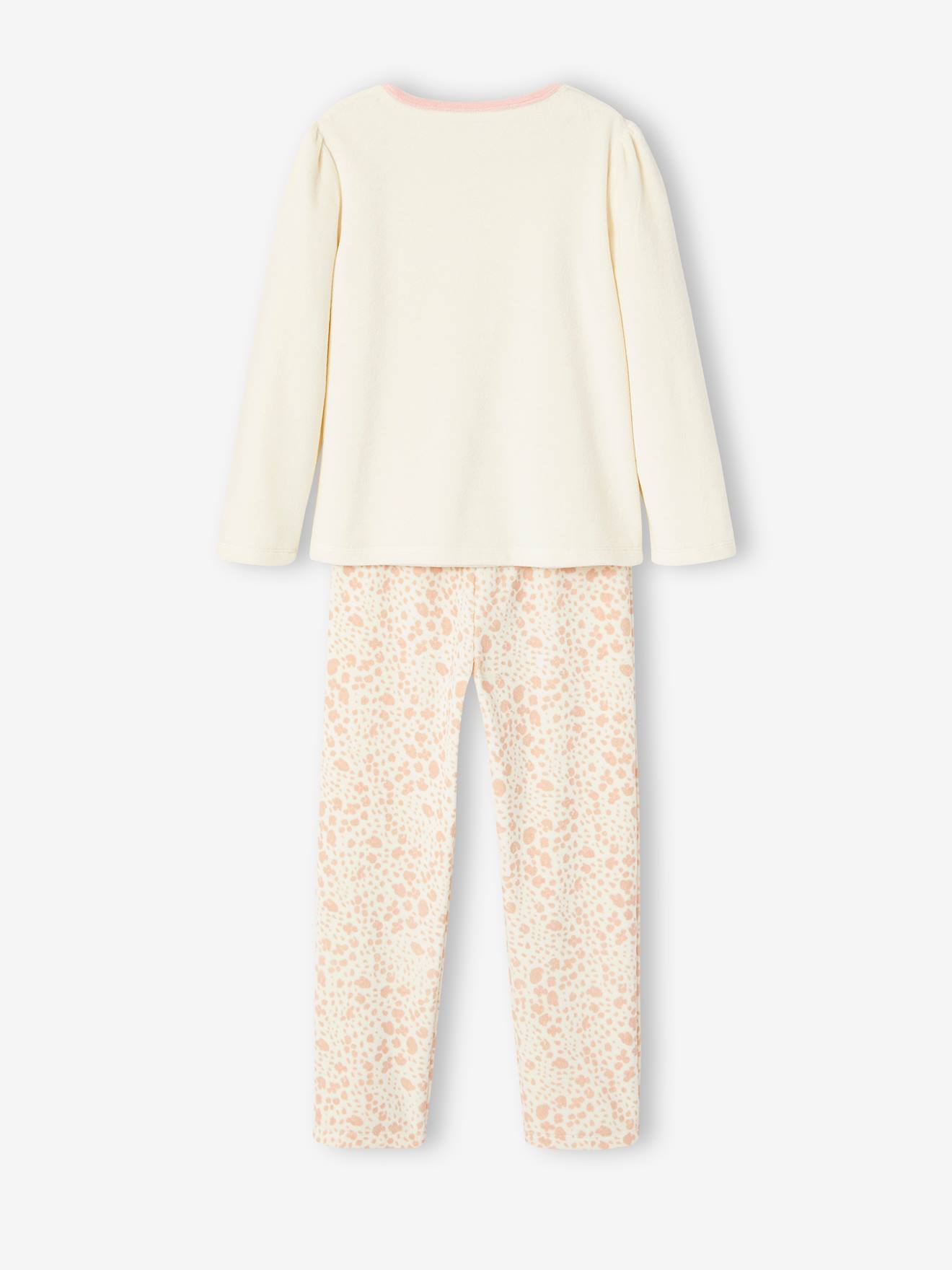 Pyjama en velours fille imprimé 