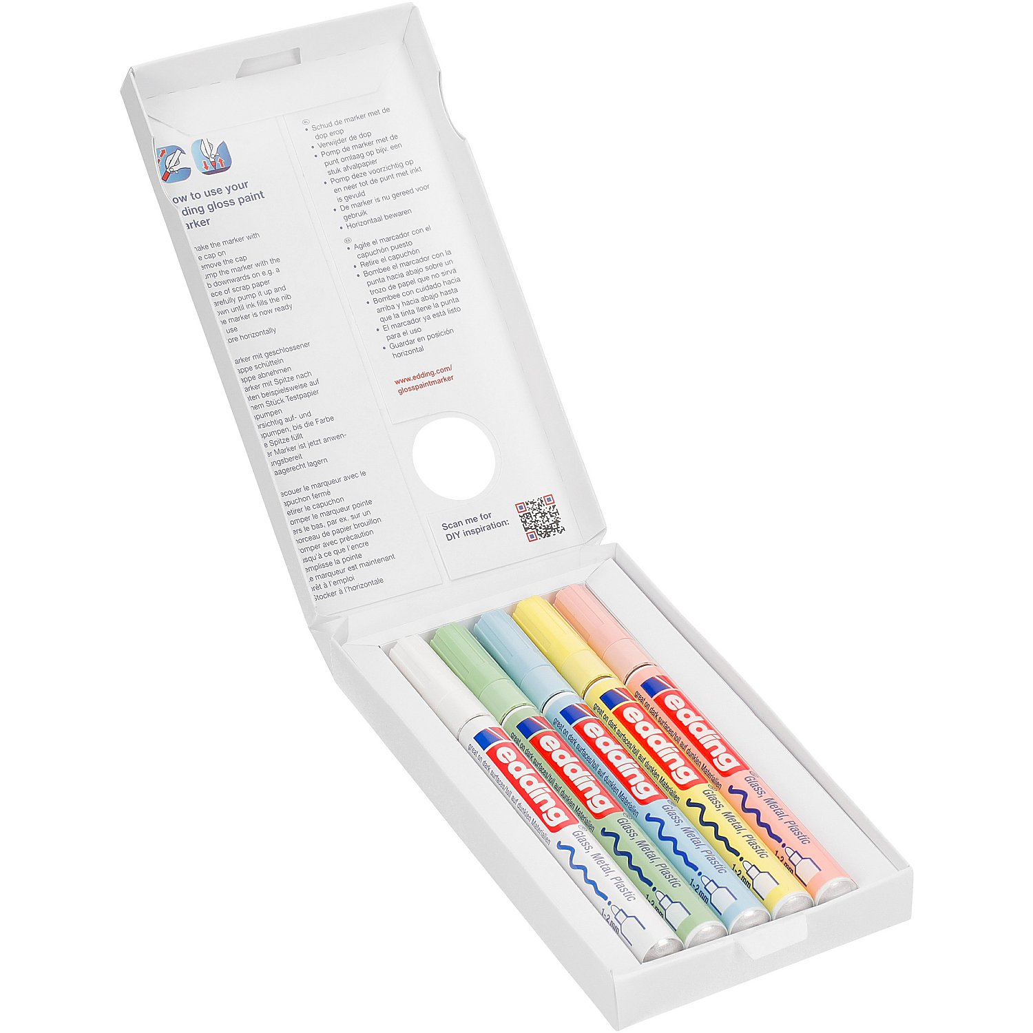 edding Glanzlackmarker, Pastell, 5 Stifte