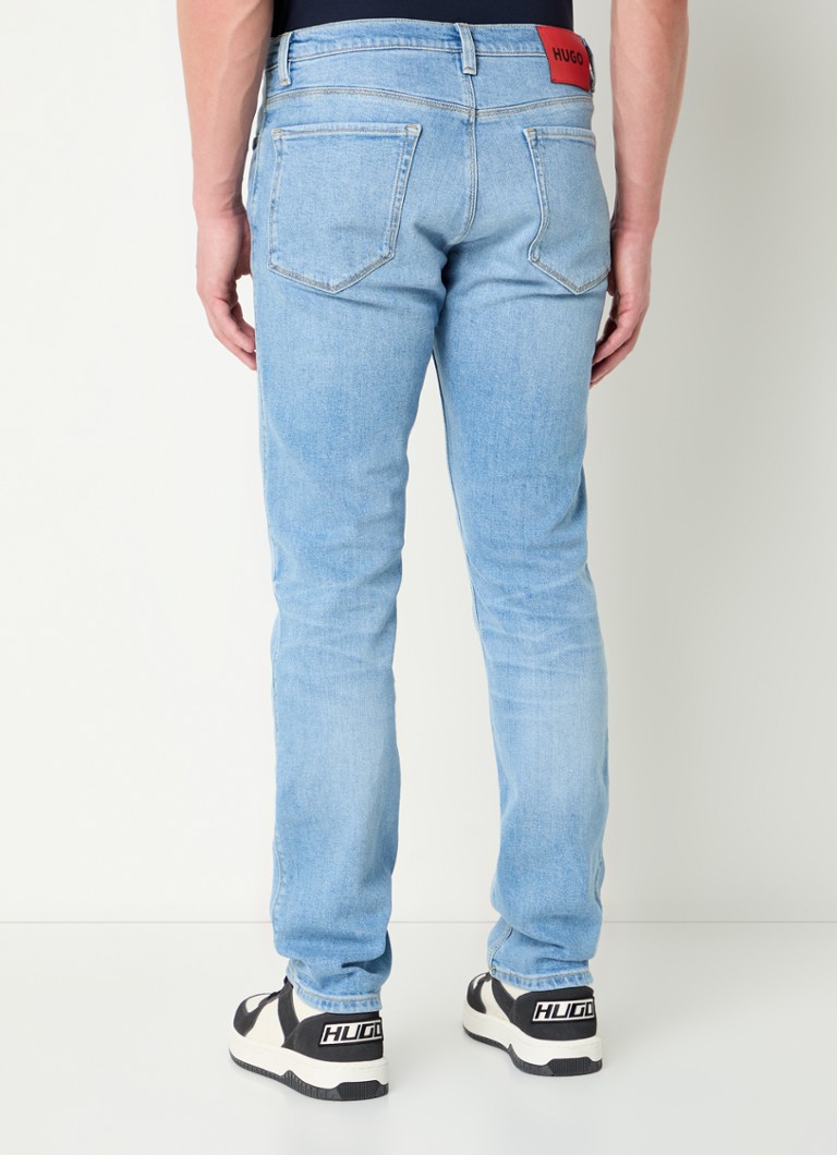 Blugi HUGO BOSS 708 slim fit, spălare deschisă