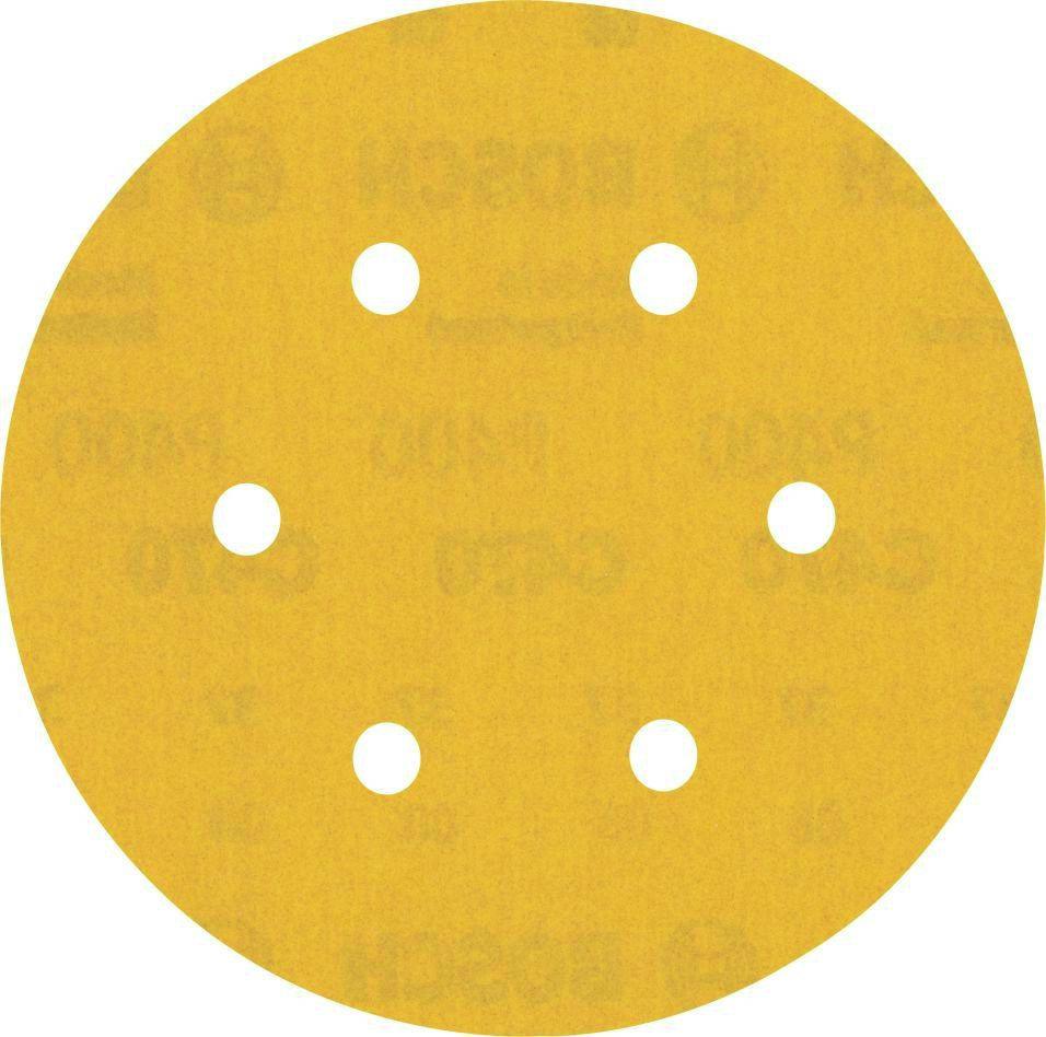 Bosch Blue Zubehör 2608900821 Expert C470 Schleifpapier mit 6 Löchern für Exzenterschleifer 150 mm, K400 5 Stück