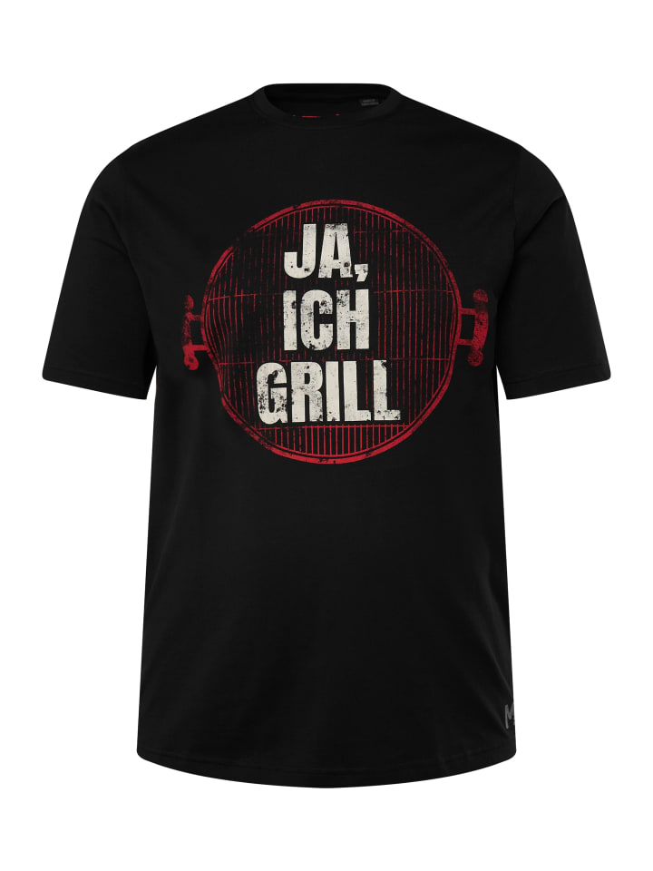 Men Plus Kurzarm T-Shirt in schwarz günstig kaufen