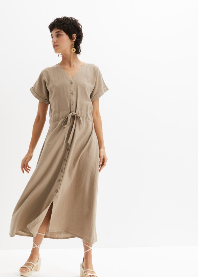 Kleid aus Leinenmischung