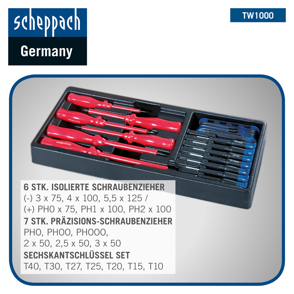 Scheppach Werkstattwagen TW1000 263 tlg.