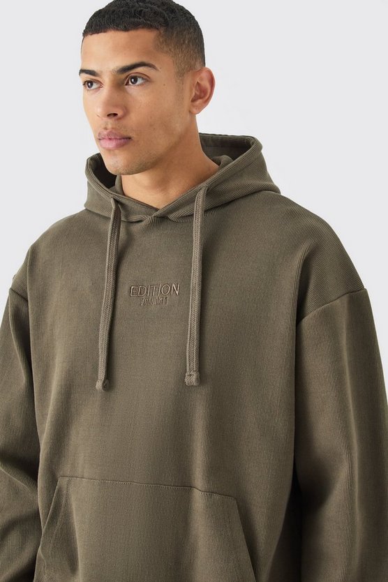 Gerippter Oversize Edition Hoodie