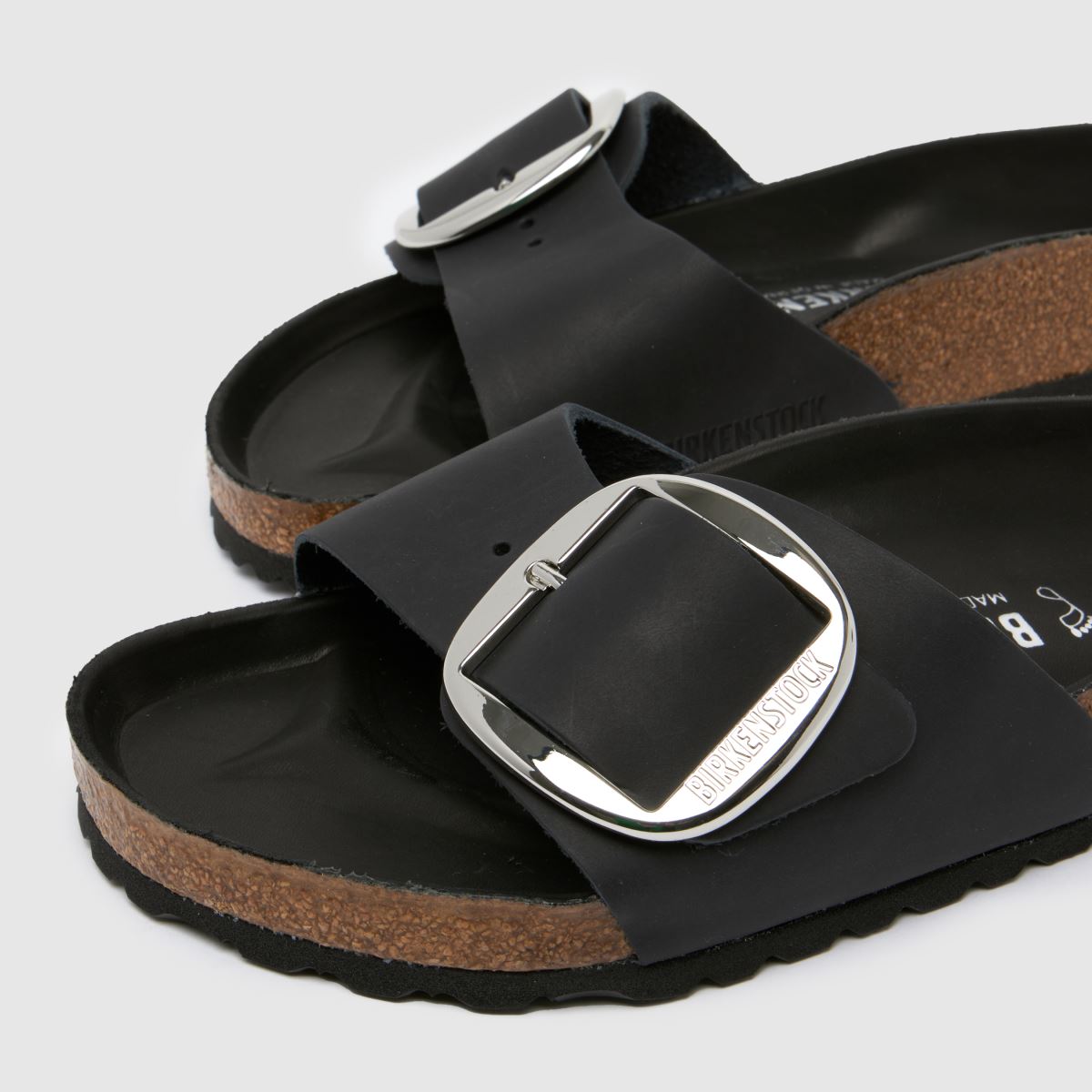 BIRKENSTOCK – Madrid – Svarta sandaler med stort spänne