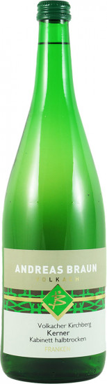2022 Volkacher Kirchberg Kerner Kabinett halbtrocken 1,0 L - Weingut Andreas Braun