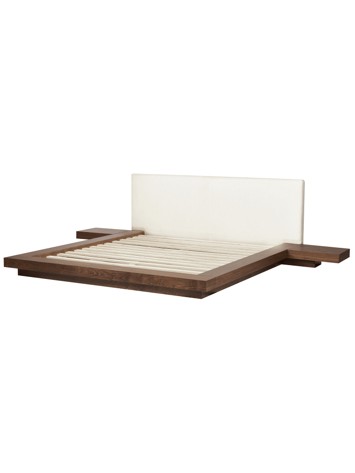 Beliani Doppelbett ZEN in Braun/Weiß - (W) 328 x (H) 86 x (L) 229 cm günstig kaufen onesize