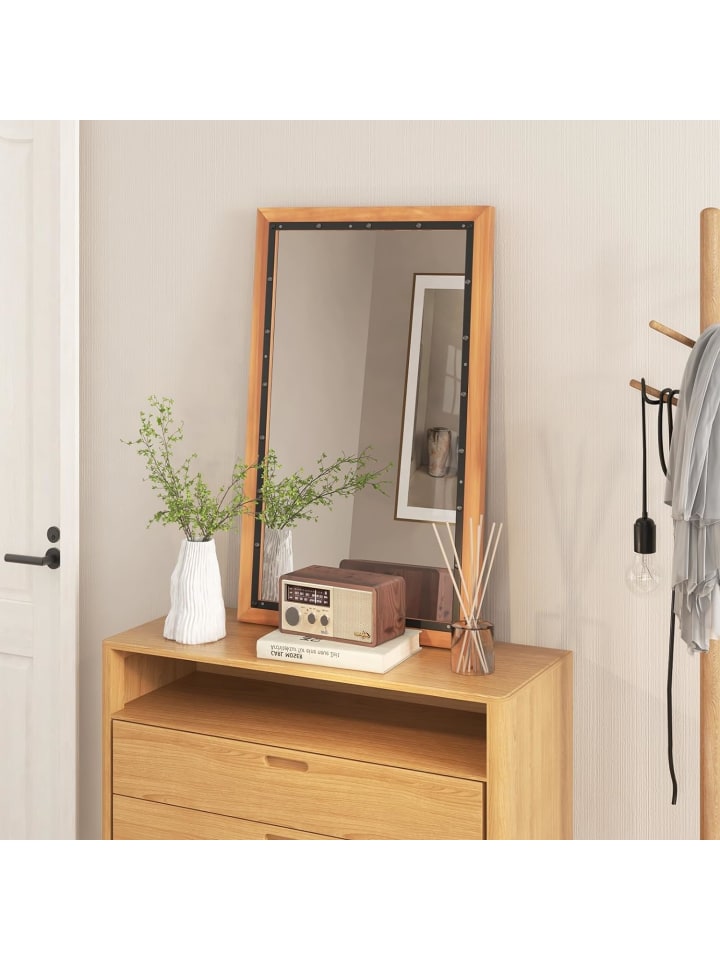 COSTWAY Wandspiegel 55x90cm in Beige günstig kaufen onesize