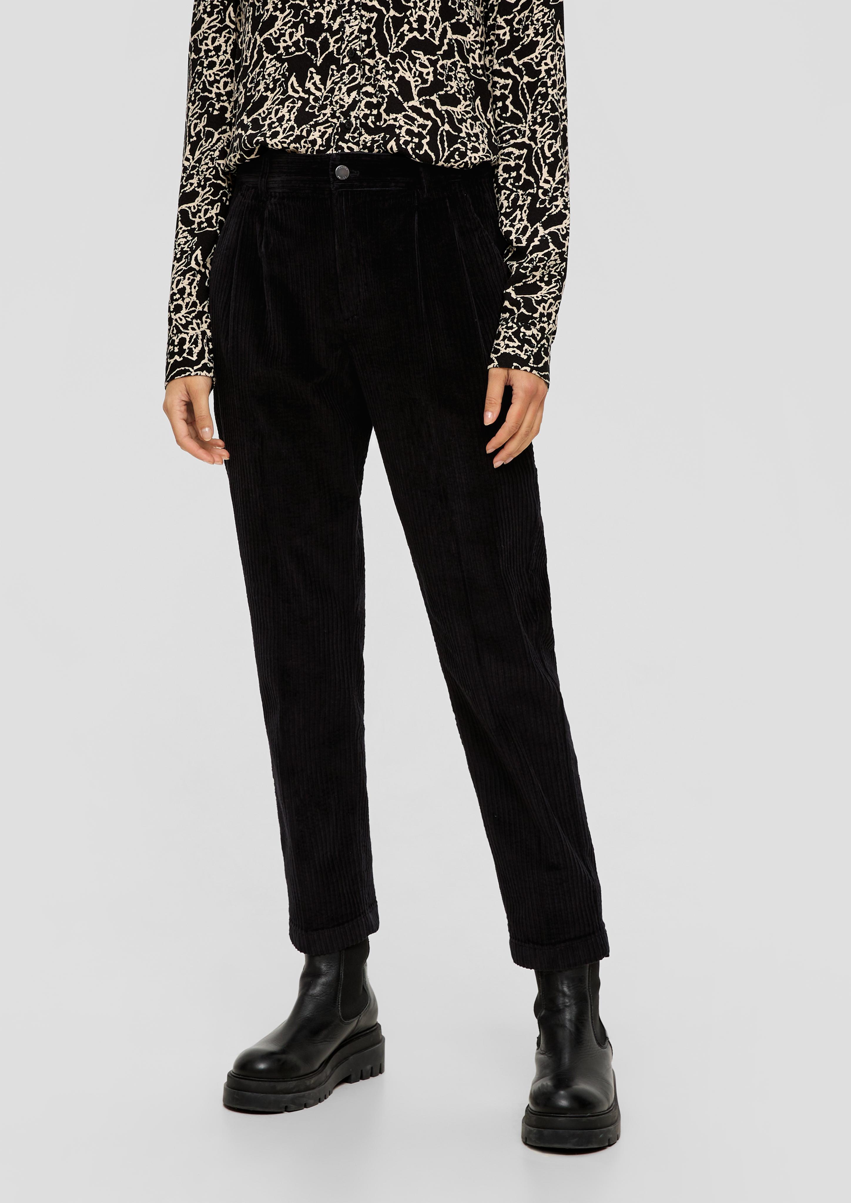 Regular: Bundfaltenhose aus Cord  2138060-9999