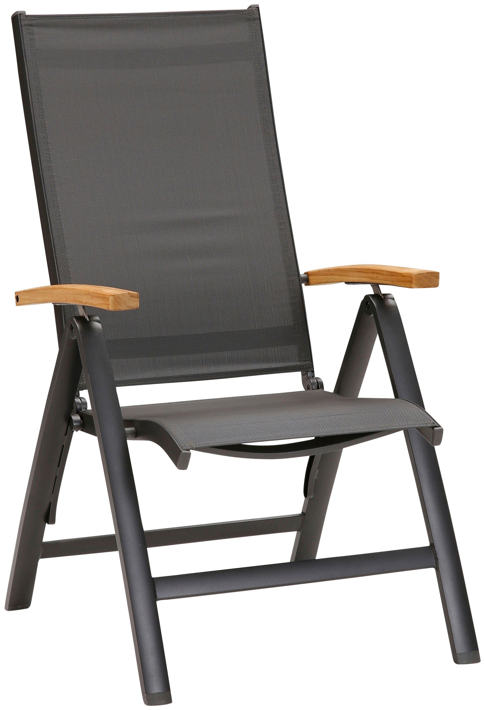 Best Gartensessel Cavalese (Set, 2-St), 2x Klappsessel Cavalese anthrazit/T