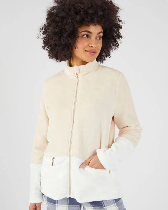 Gilet polaire zippé bicolore