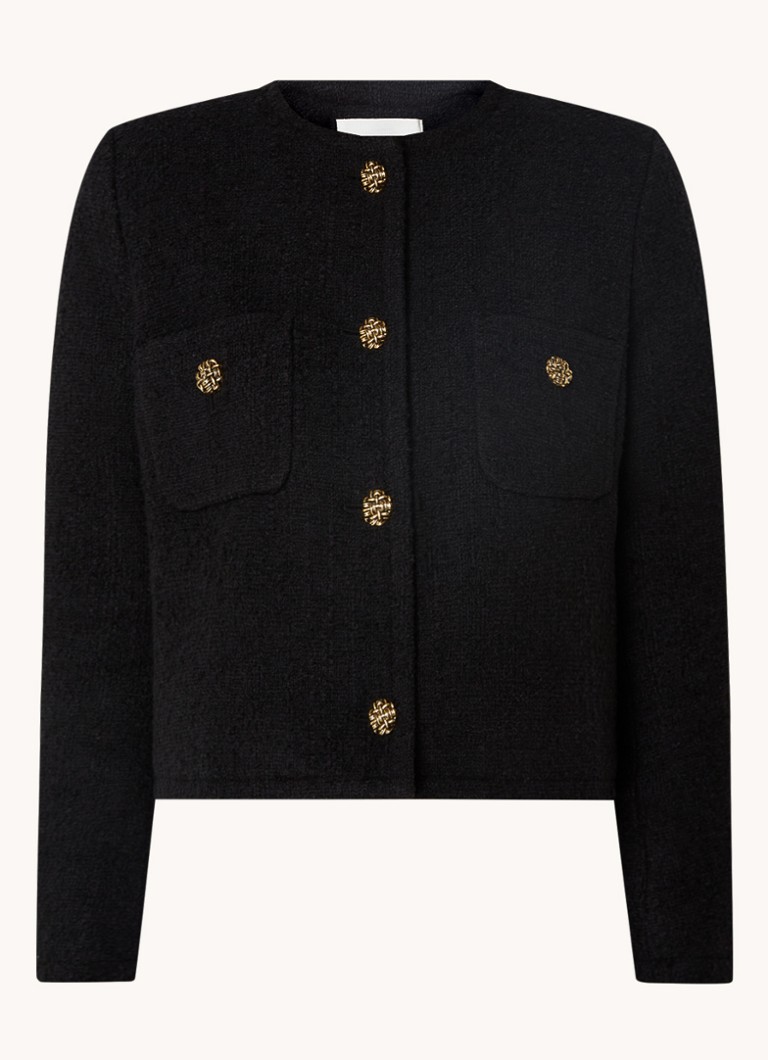 ba&sh Meredith tweed jacket with patch pockets
