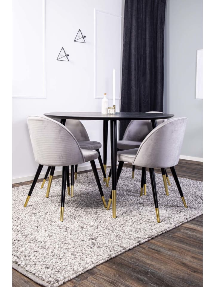 ebuy24 Essgruppe Dipp 1 (5-teilig) Beige Und Dunkelgrau 115 x 115 cm günstig kaufen onesize