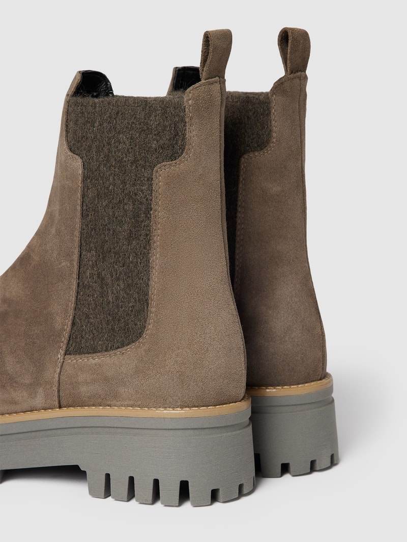 Chelsea Boots aus Leder Modell 'TINA' in mittelgrau