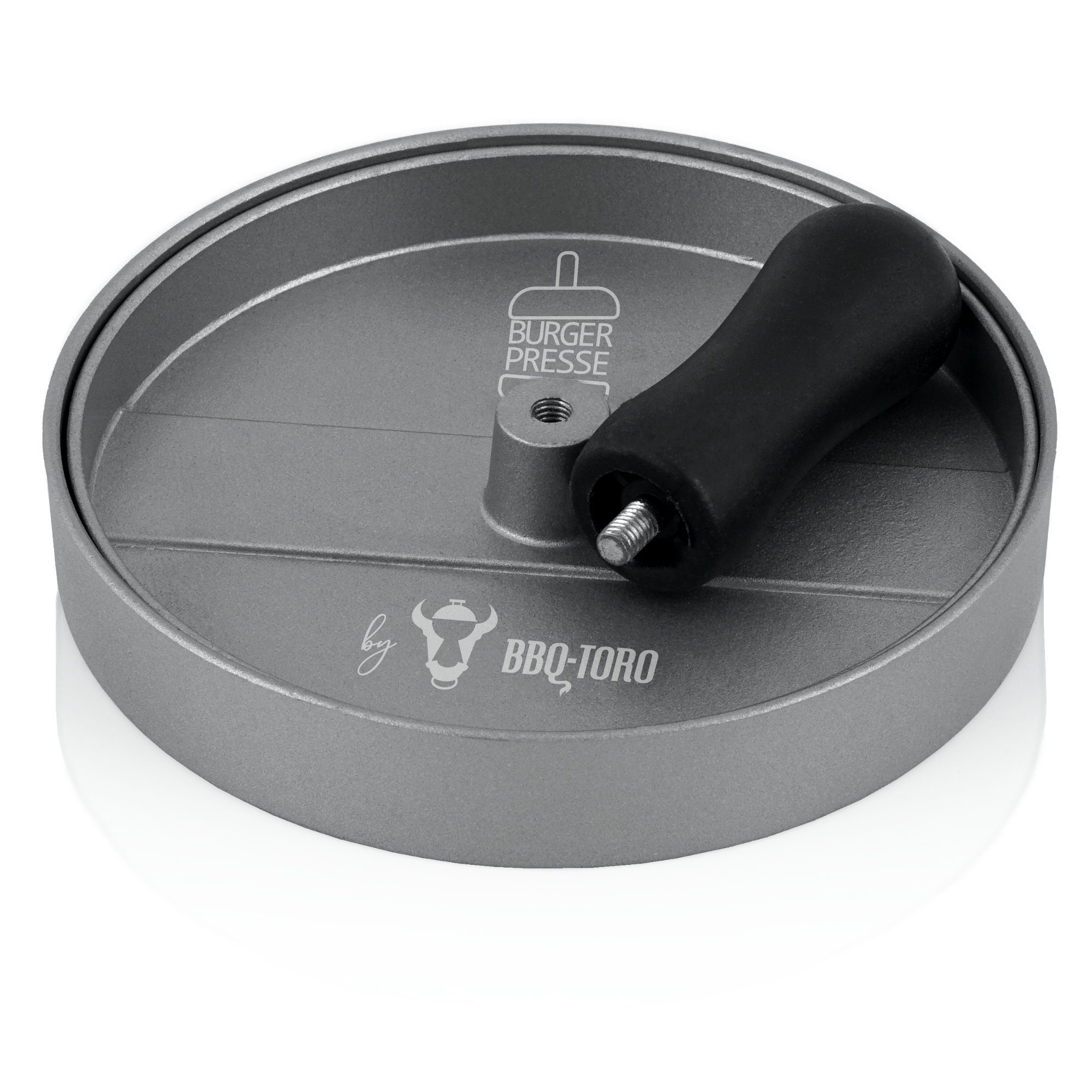 BBQ-Toro Burgerpresse Aluminium Burgerpresse, Ø 11,8 cm, Grau, Fleischformer, Aluminium