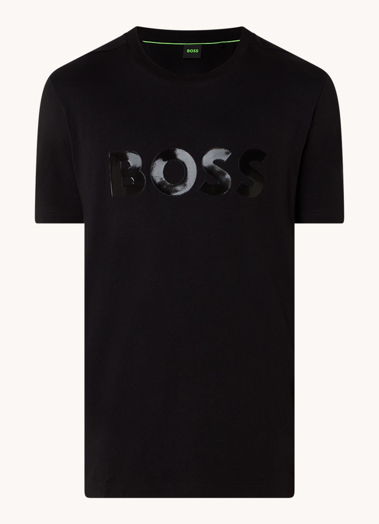 Tricou HUGO BOSS cu oglindă și logo imprimat