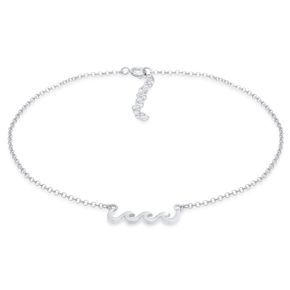 Elli Elli Bracelet de Cheville Bijoux de pieds féminins vagues plage de mer été en 925 Bijoux