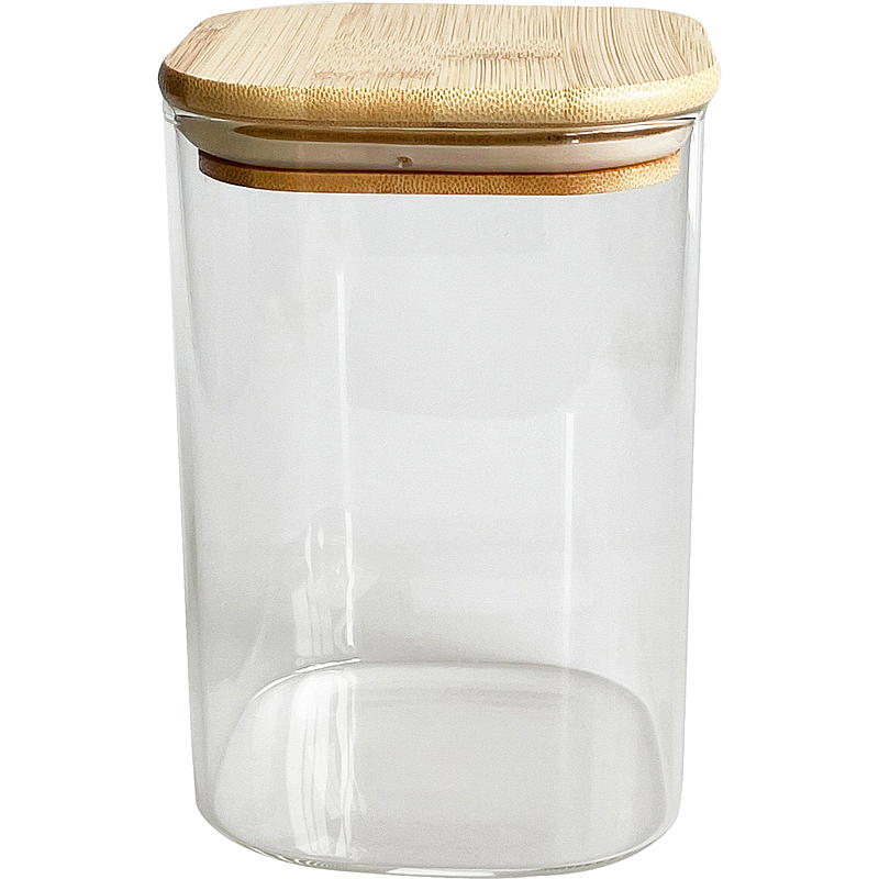 Cuisine Oppbevaringsboks 1,2 l glass m/bambuslokk