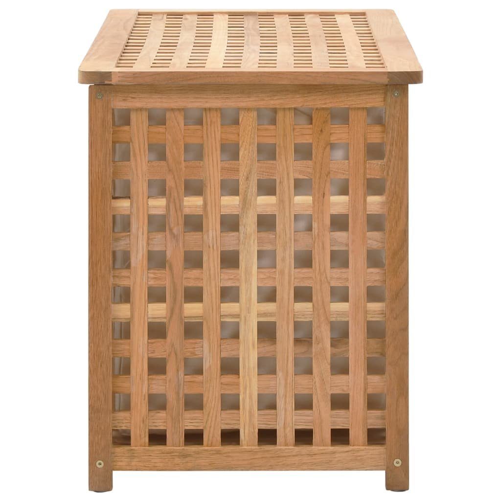 vidaXL Wäschekorb Wäschetruhe 77,5×37,5×46,5 cm Walnuss Massivholz (1 St)