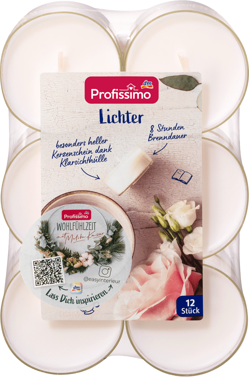 Lichter 8h Groß PC, 12 St