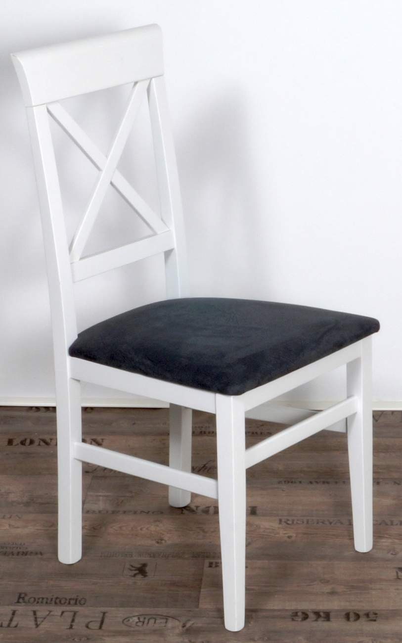Trendmöbel24 Eckbankgruppe Weiße Landhaus Eckbank Essgruppe MADRANO 185 x 155 cm, (4-tlg)