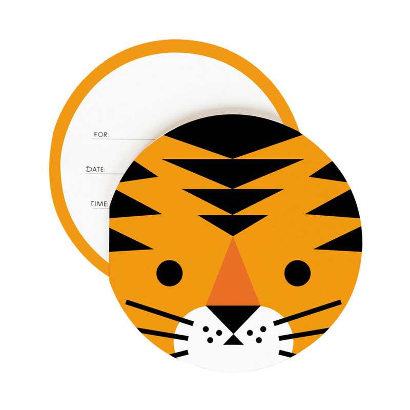8 invitations Tigre My little day
