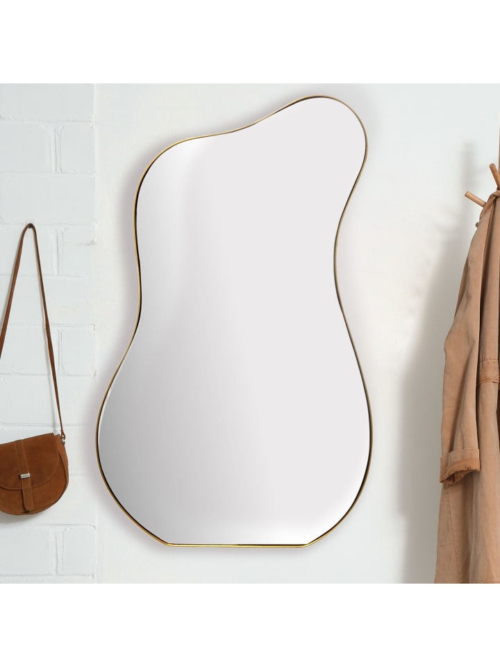 KADIMA DESIGN Wandspiegel Asymmetrisch 60x100 cm Metall Design Hängespiegel , günstig kaufen onesize