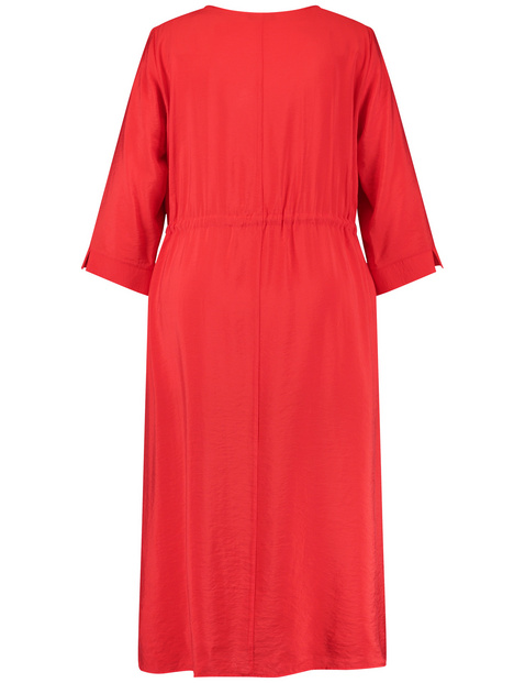 Midikleid mit 3/4 Arm und Tunnelzug