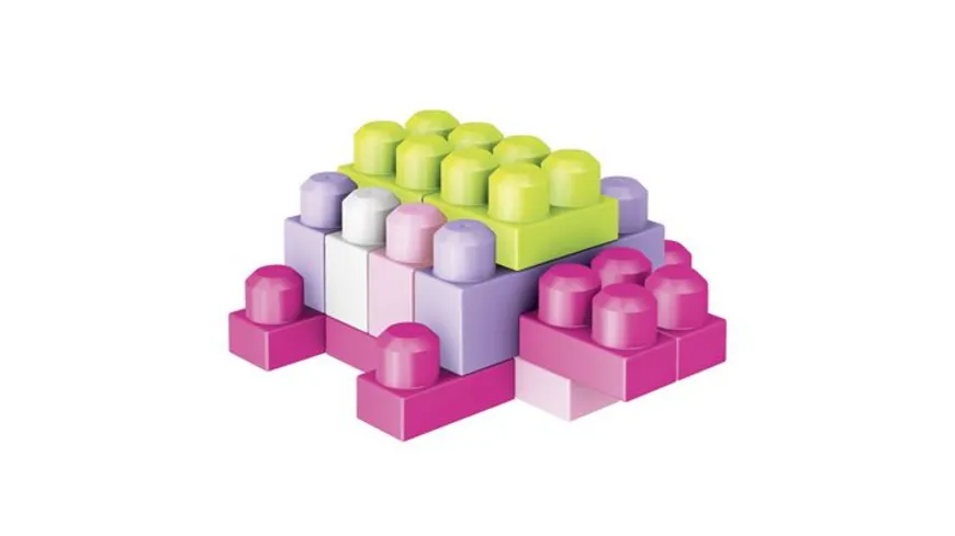 Mega Bloks Bausteine-Beutel pink (60 Teile), Steck-Bausteine Kinder, Bauklötze