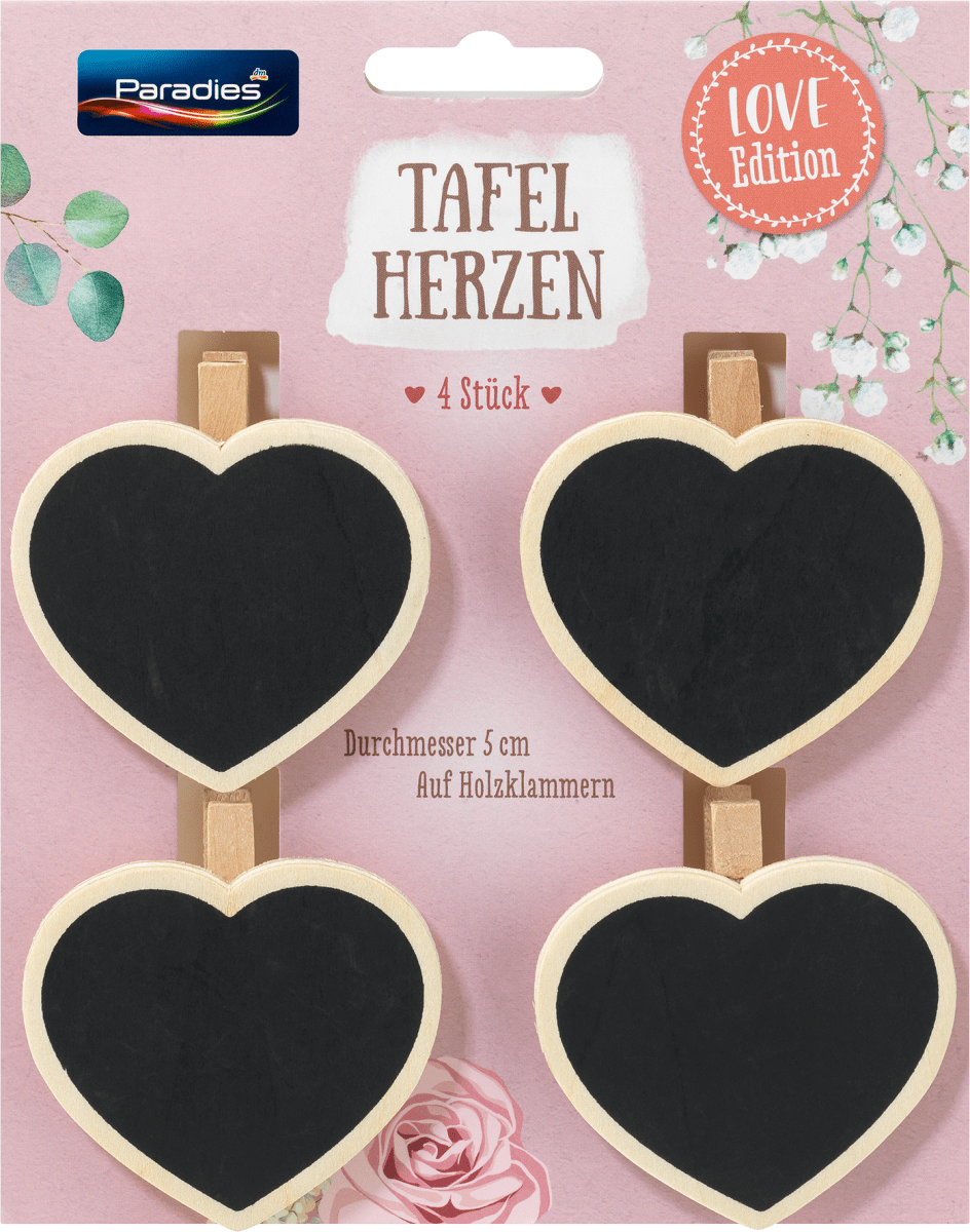Tafelherzen Hochzeit, 4 St